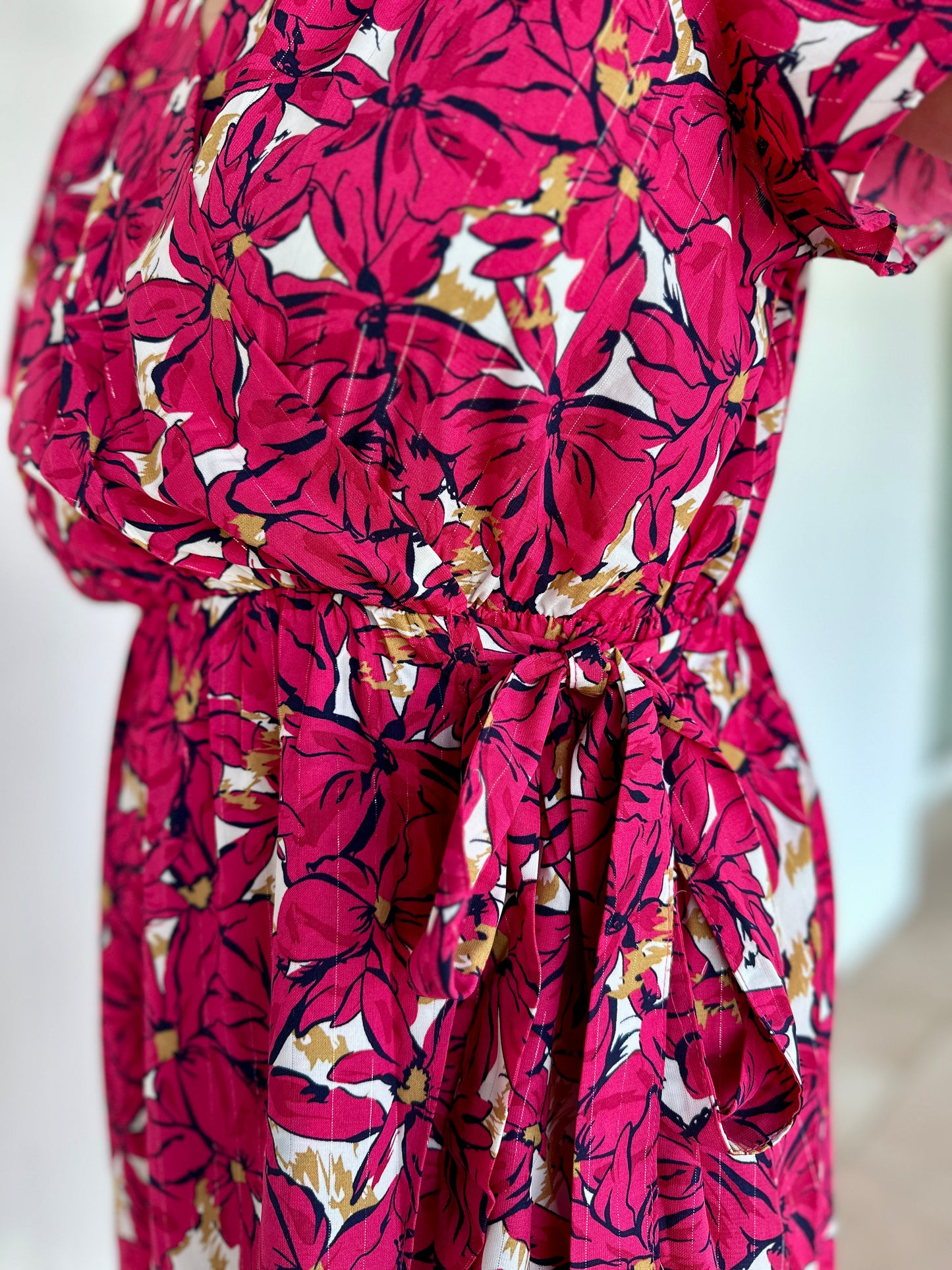 ❤️ Robe Carla végétale rouge – Féminine & flatteuse