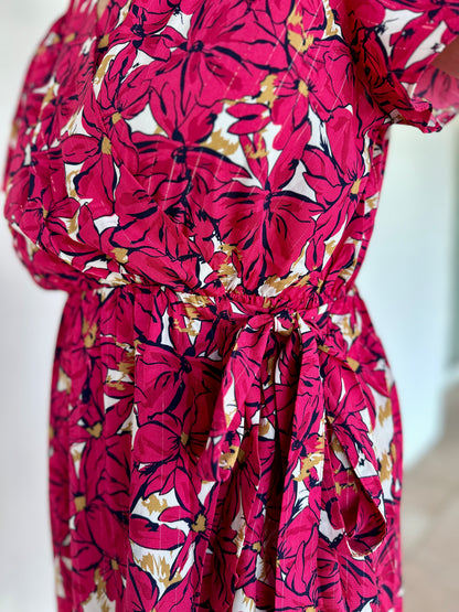 ❤️ Robe Carla végétale rouge – Féminine & flatteuse
