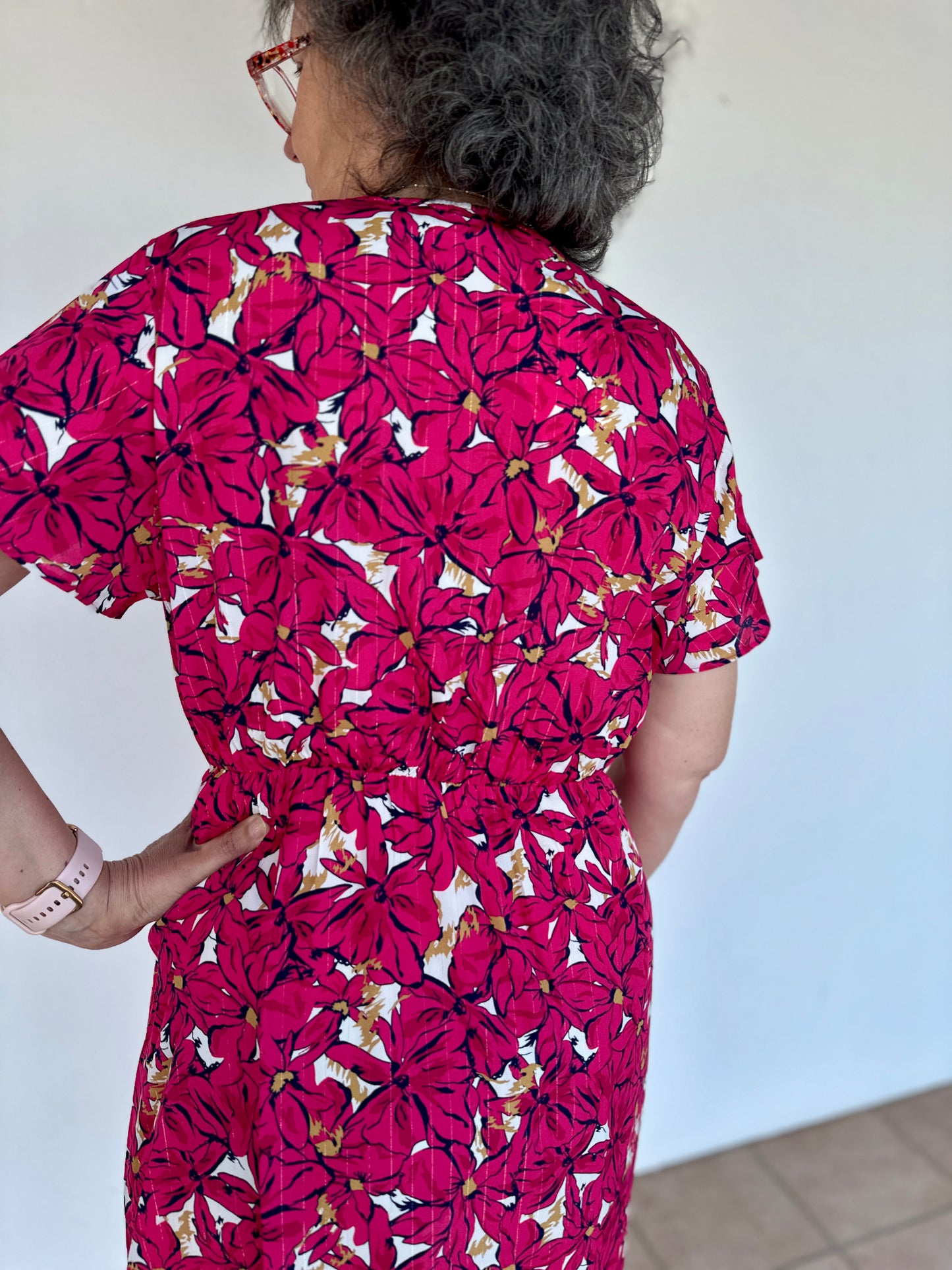 ❤️ Robe Carla végétale rouge – Féminine & flatteuse