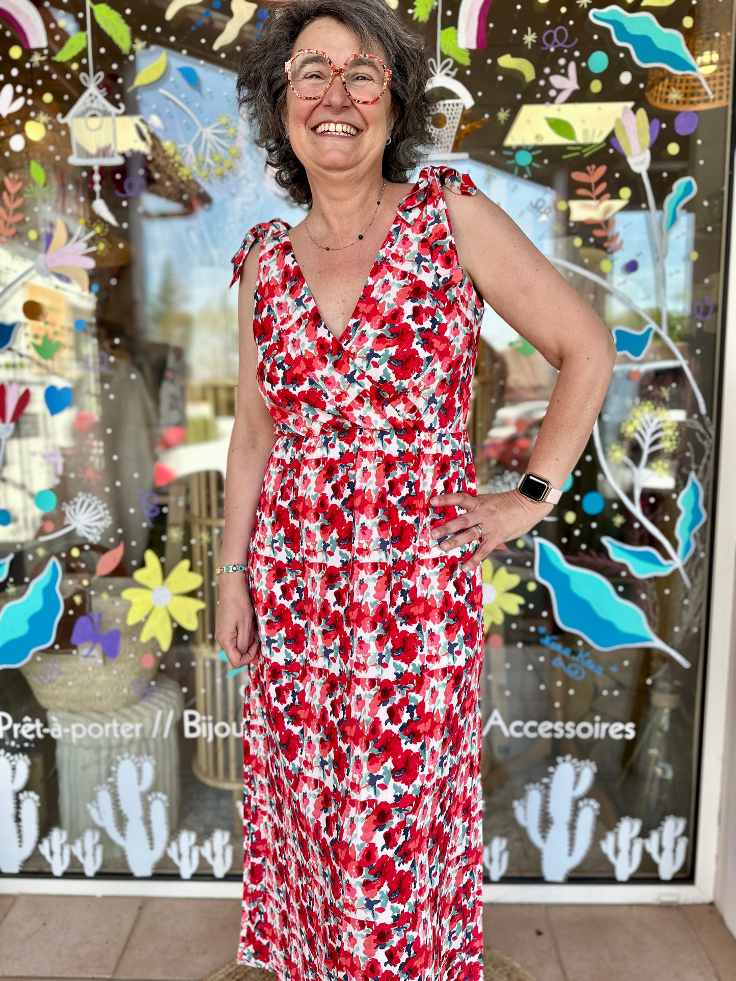 ❤️ Robe Elisa longue rouge – Fluide & féminine