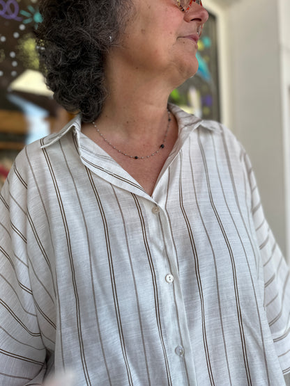 🤍 Blouse Léna rayée – Fluide & intemporelle