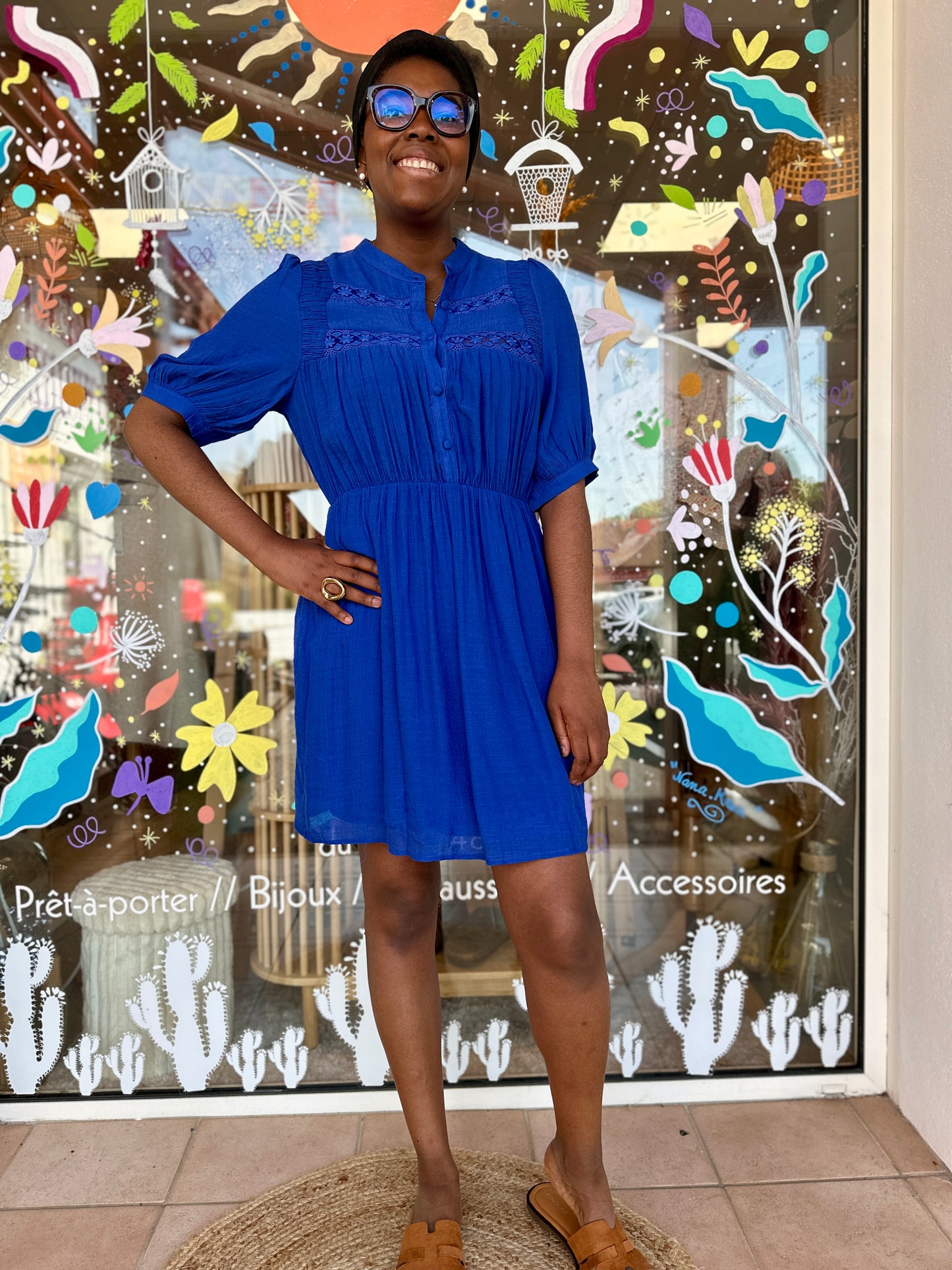 💙 Robe Céleste bleu roi – Élégance fluide