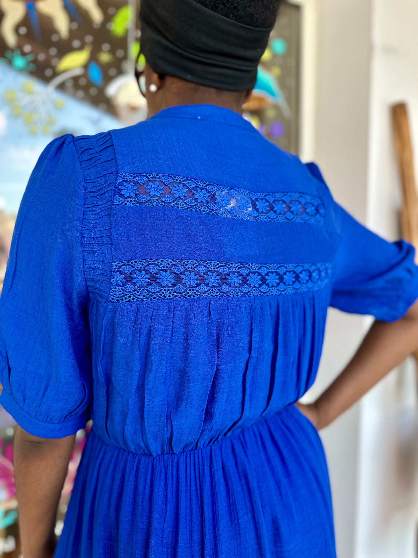 💙 Robe Céleste bleu roi – Élégance fluide