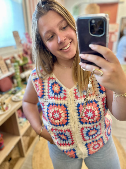 🧡 Pièces crochet bohème multicolores – Grande taille