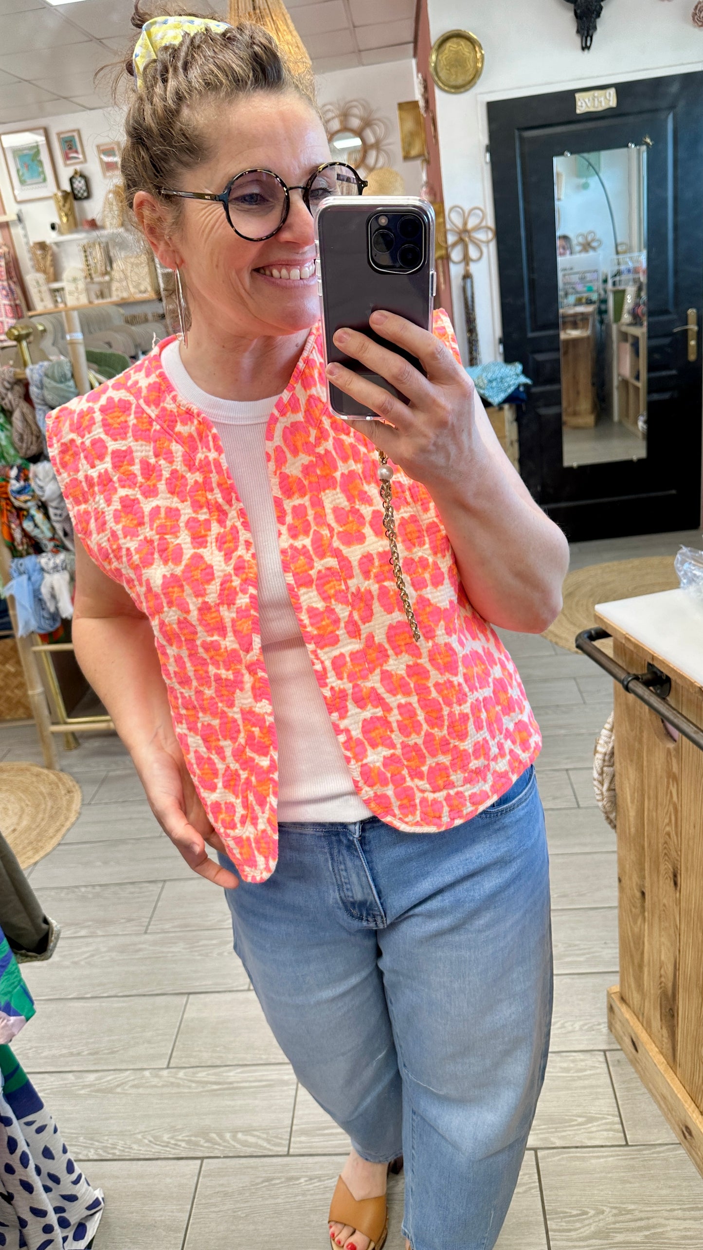 💖 Gilet Maïa sans manches en gaze de coton – Léger et tendance
