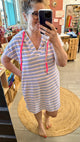 🌈 Robe Sunny éponge rayée – Ultra fun & estivale