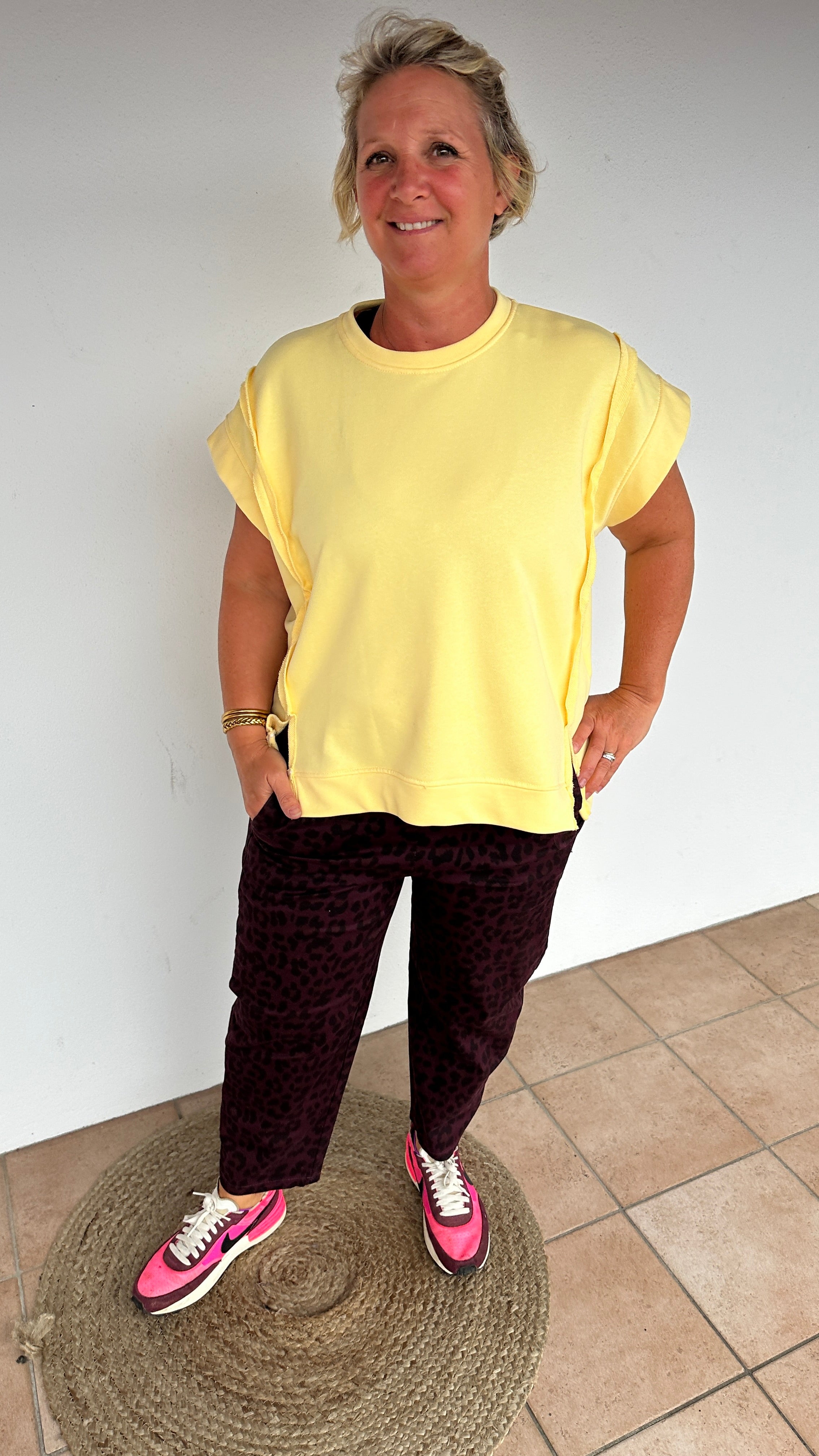 🐆 Pantalon Magic Léopard – Prune, Kaki & Beige