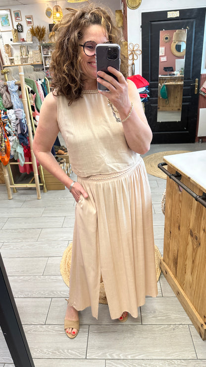 🤍 Ensemble Léonie beige – Élégance naturelle