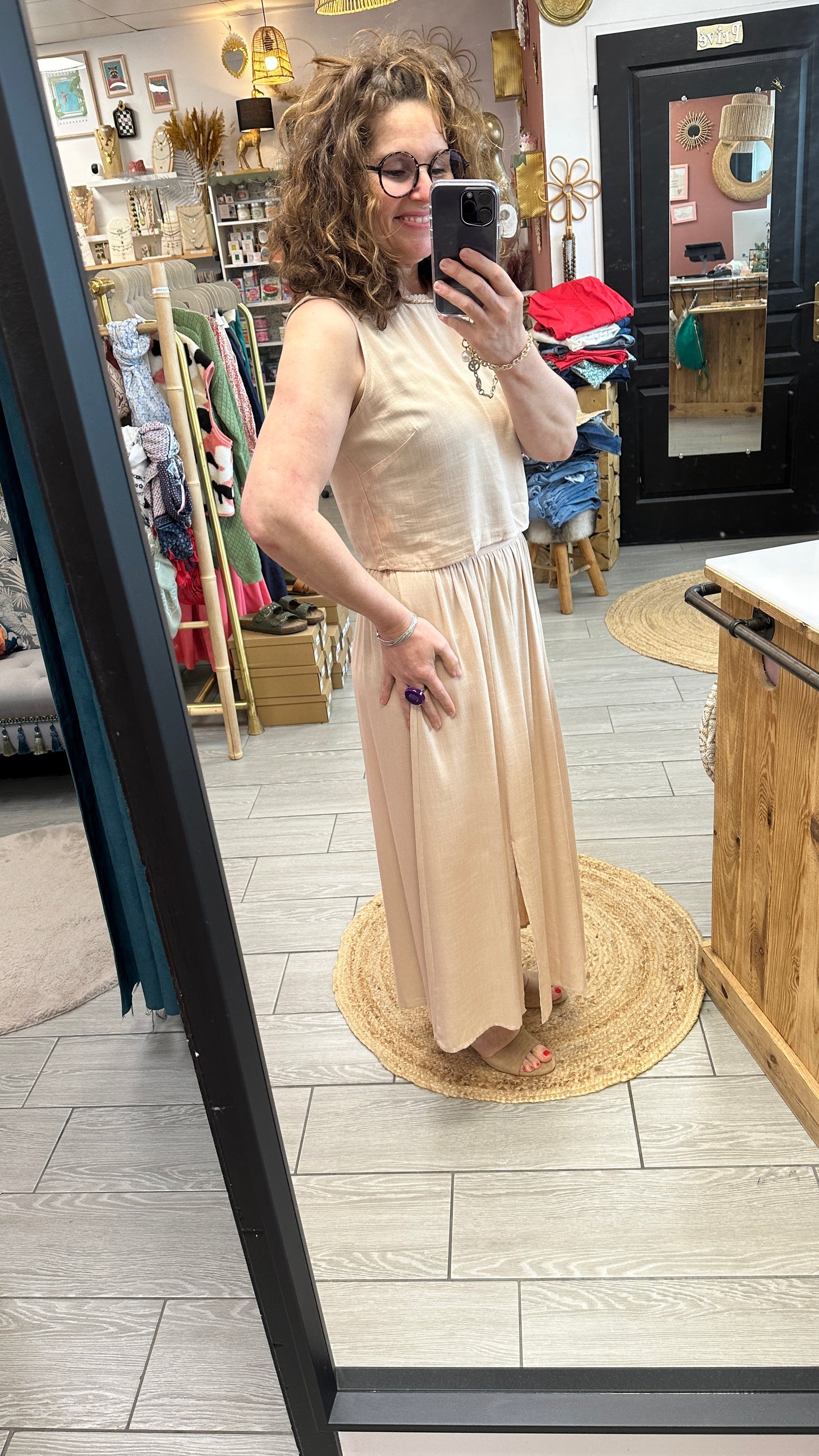 🤍 Ensemble Léonie beige – Élégance naturelle