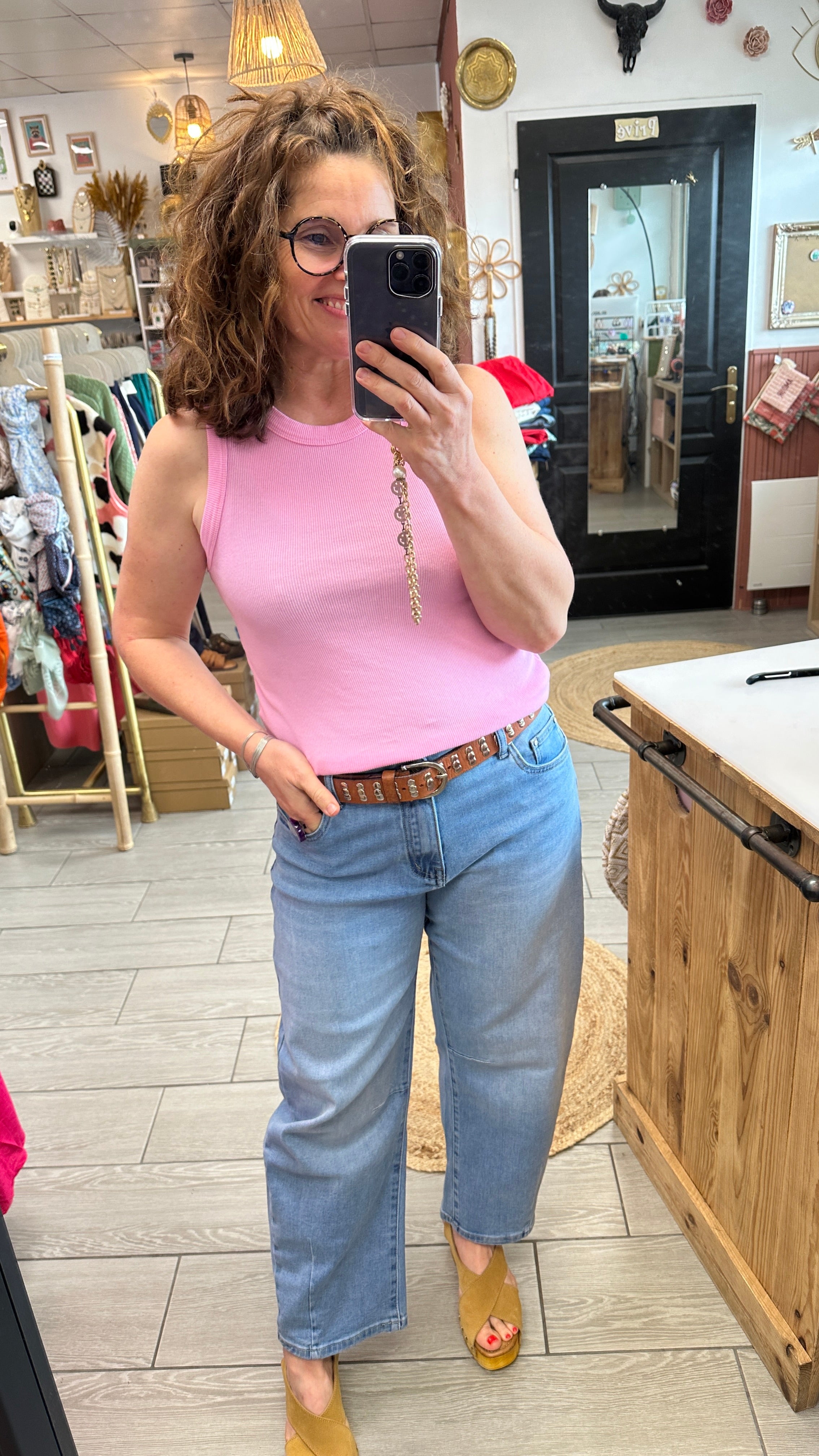 💖 Débardeur Nina coton extensible – Basique indispensable