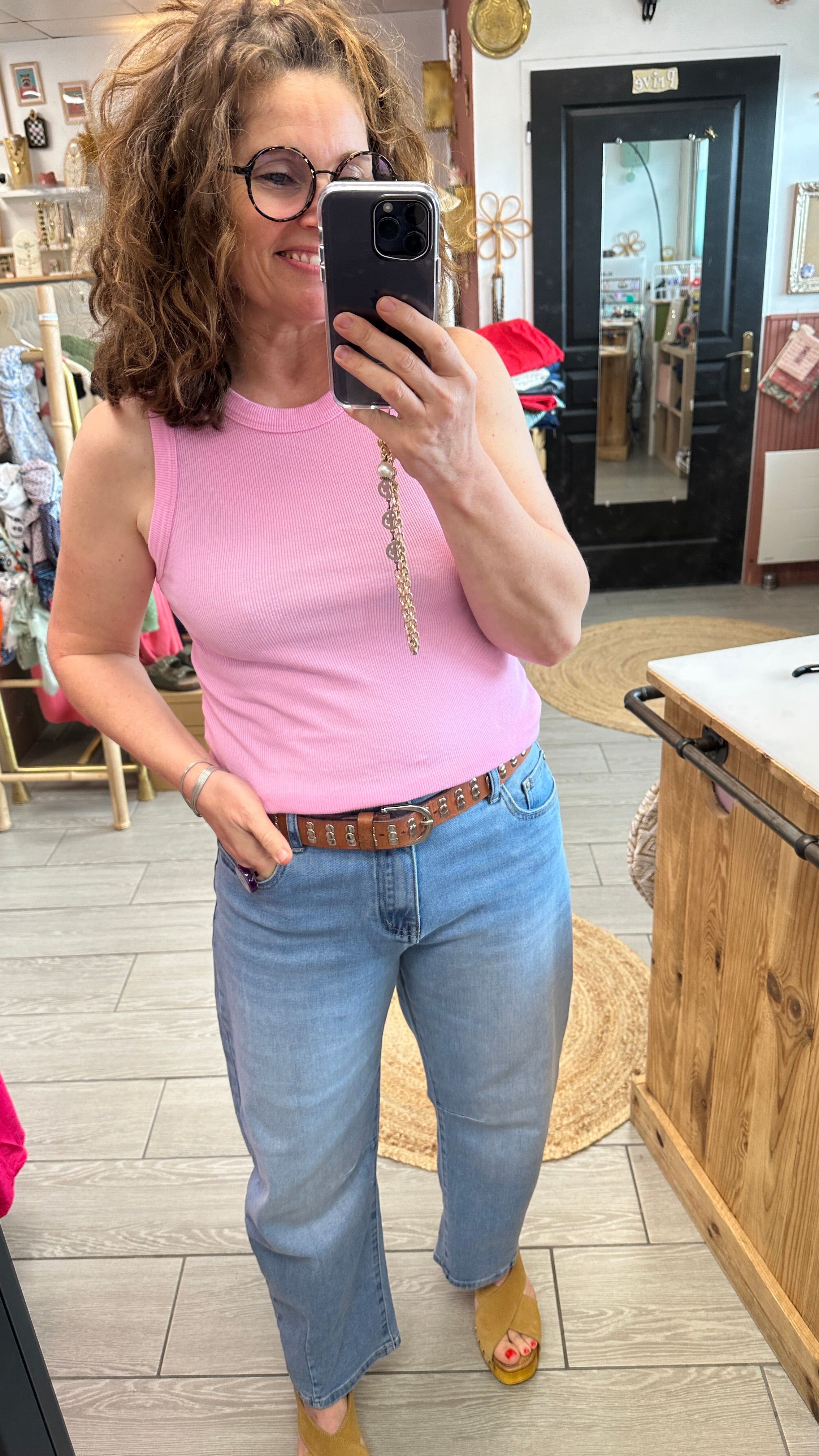 💖 Débardeur Nina coton extensible – Basique indispensable