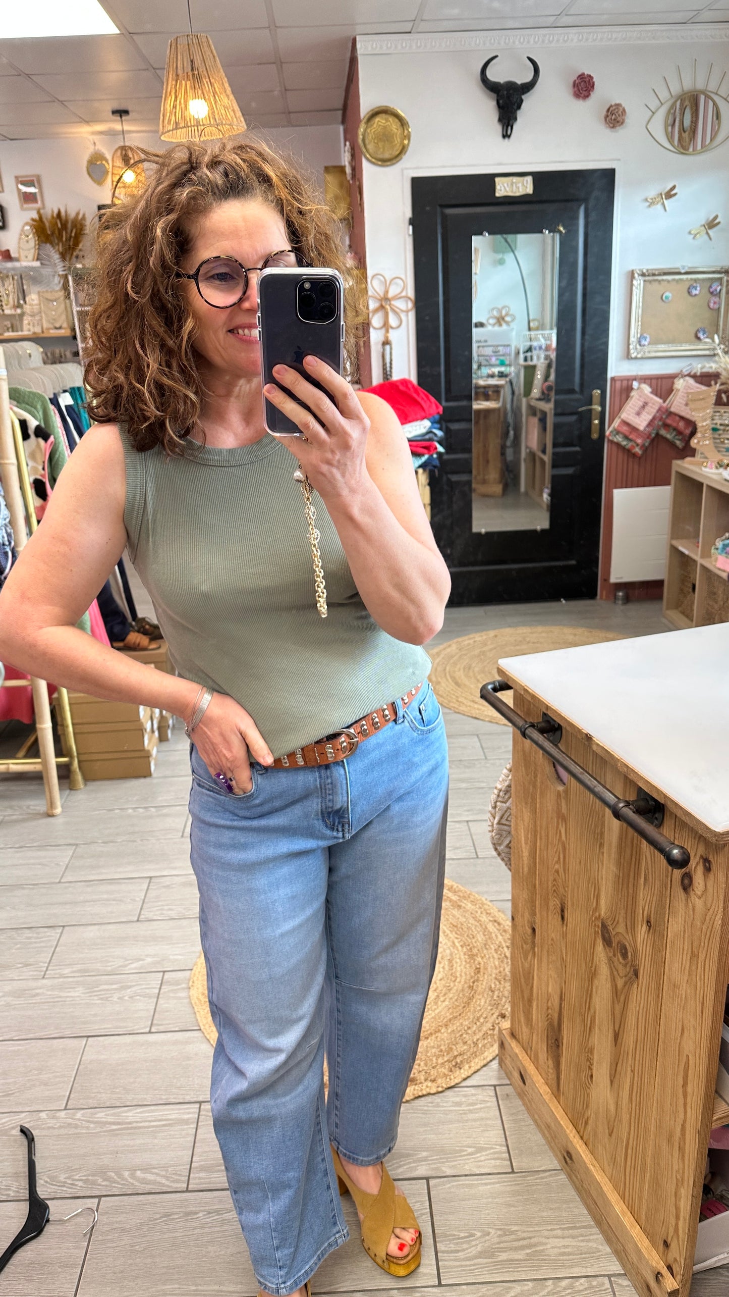 💖 Débardeur Nina coton extensible – Basique indispensable