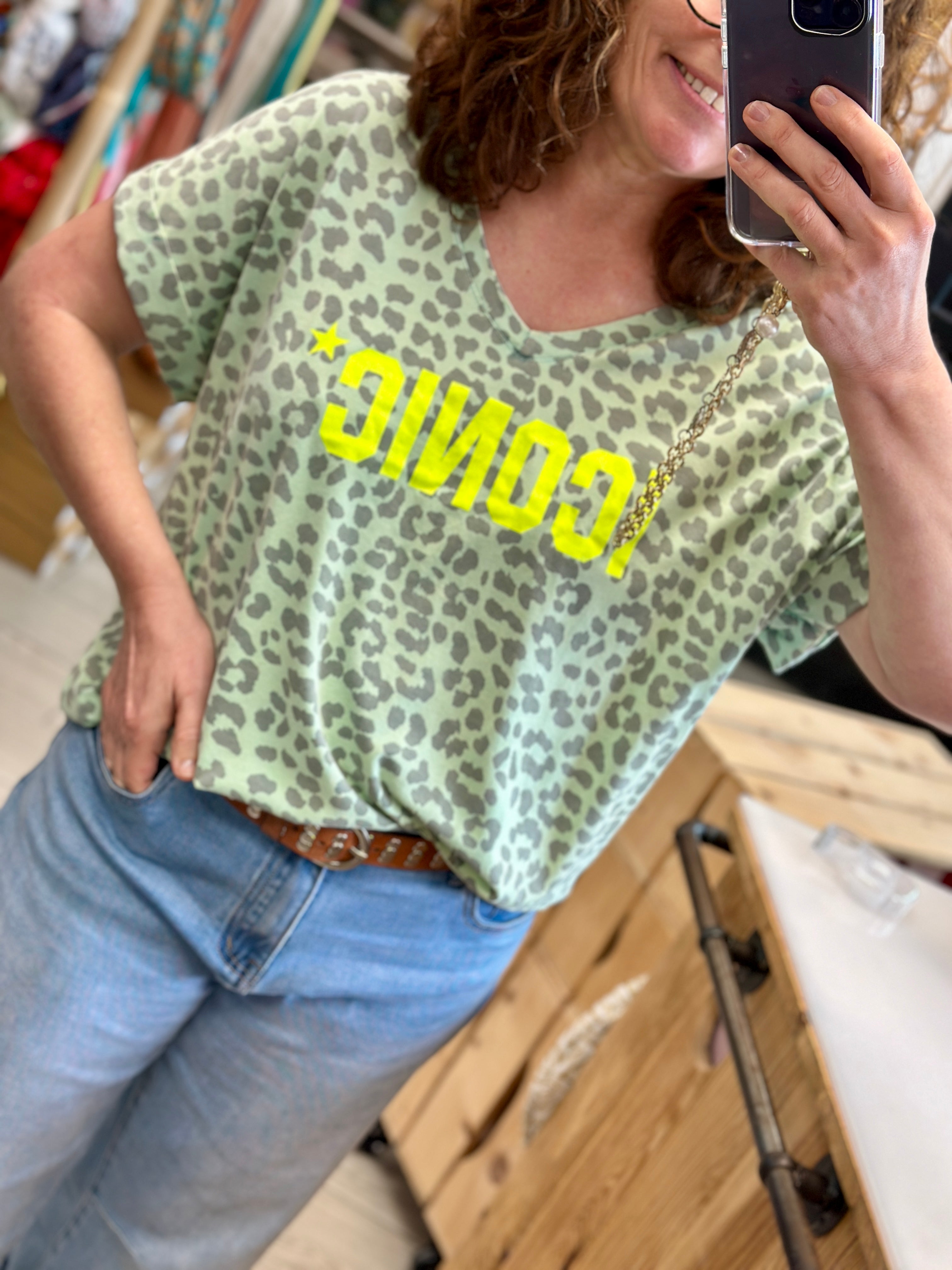 🐆 T-shirt Icona léopard ICONIC – Maxi coupe tendance