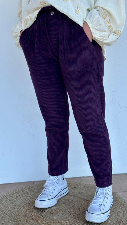✨ Pantalon Jamy – Momfit en Velours – 3 Coloris