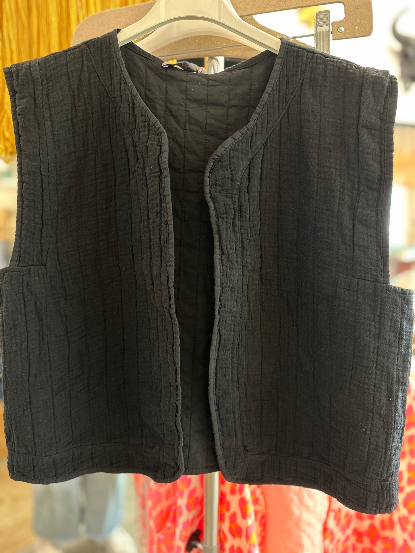 💖 Gilet Maïa sans manches en gaze de coton – Léger et tendance
