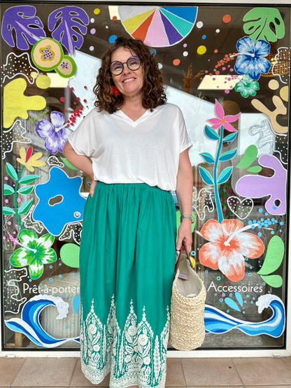 💚 Jupe Sylvène – Élégance bohème by Adoré Paris