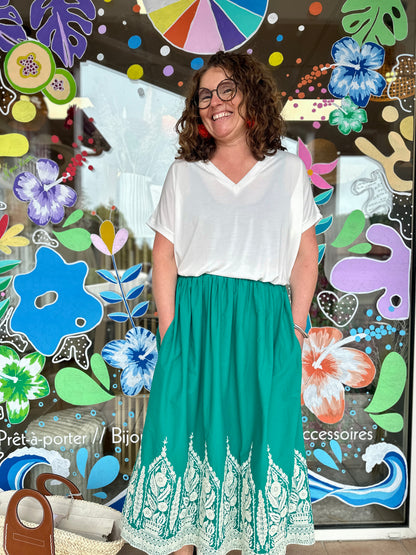 💚 Jupe Sylvène – Élégance bohème by Adoré Paris