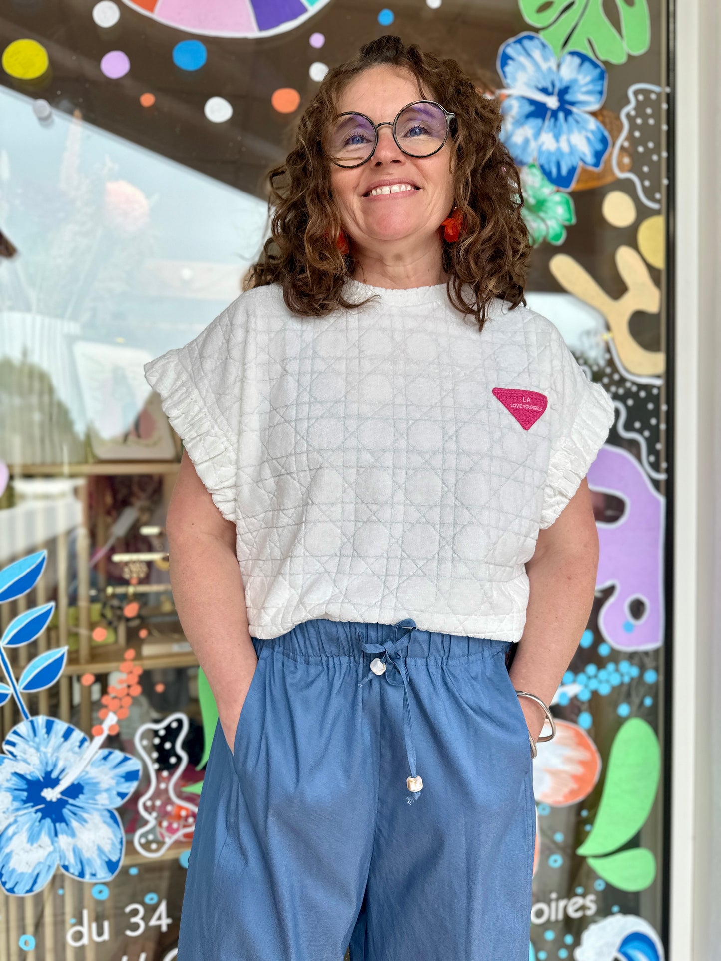 🤍 Tee-shirt Mirella – Douceur & détails féminins by Adoré Paris