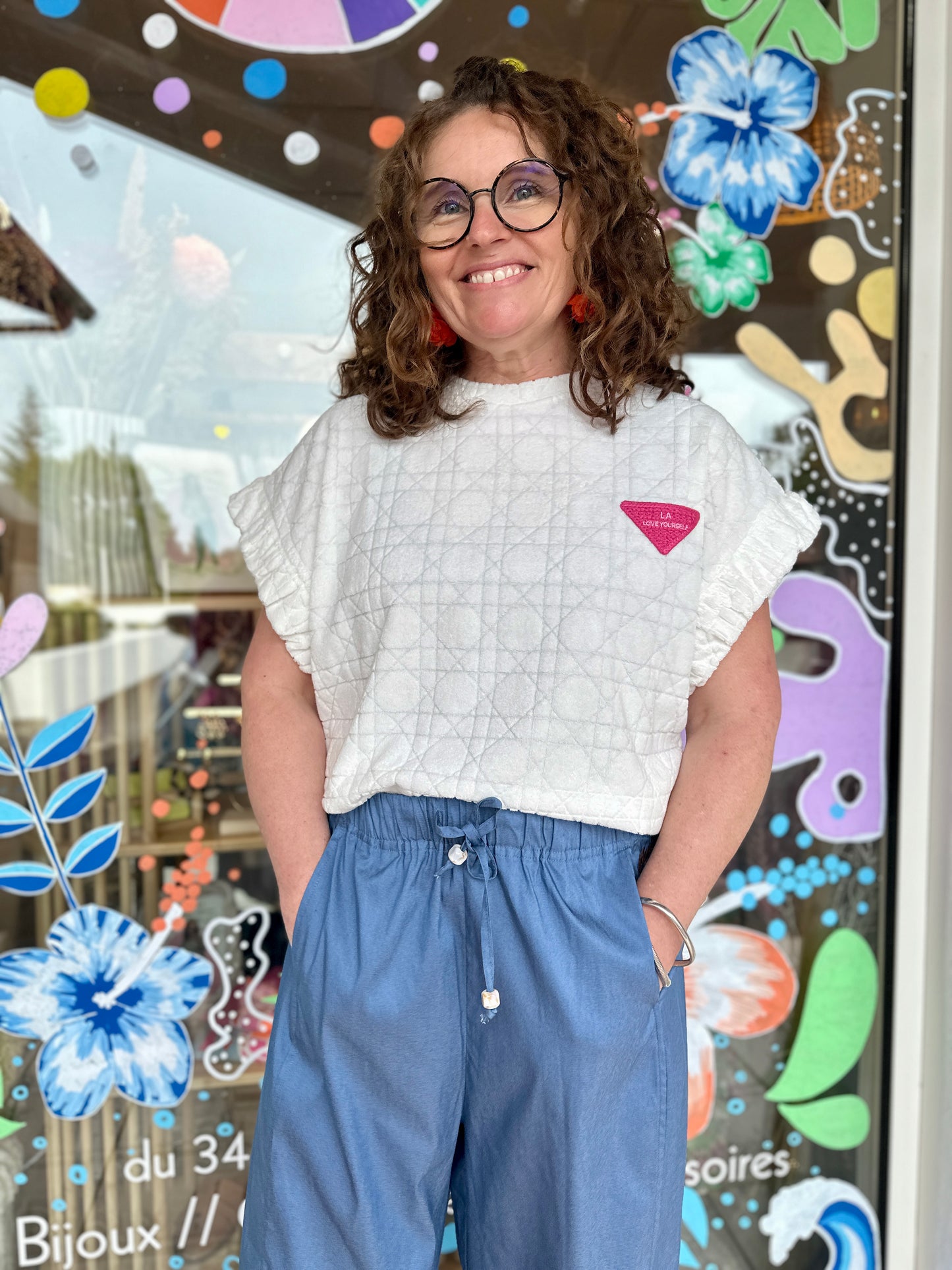 🤍 Tee-shirt Mirella – Douceur & détails féminins by Adoré Paris
