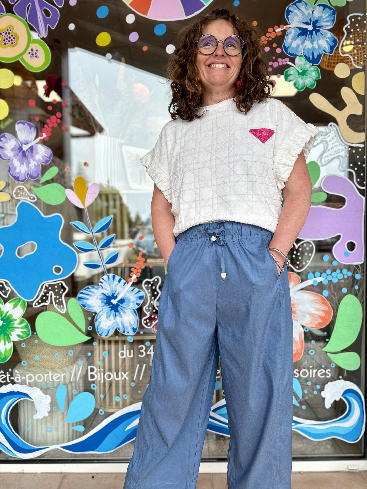 💙 Pantalon Neline – Fluidité & confort by Adoré Paris