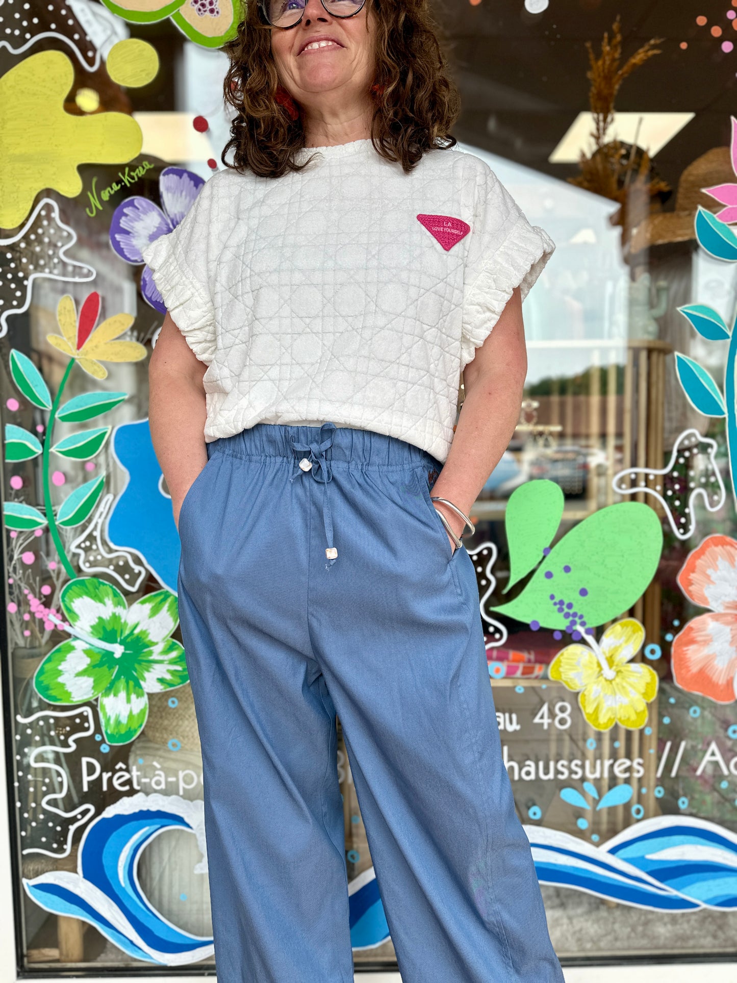 💙 Pantalon Neline – Fluidité & confort by Adoré Paris