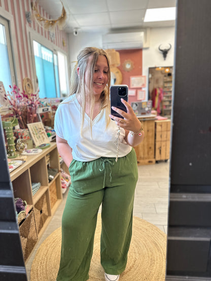 🌿 Pantalon Gaïa fluide viscose & lin – Grande taille