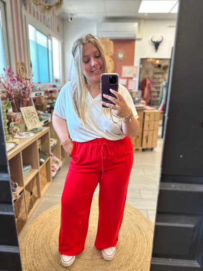 🌿 Pantalon Gaïa fluide viscose & lin – Grande taille