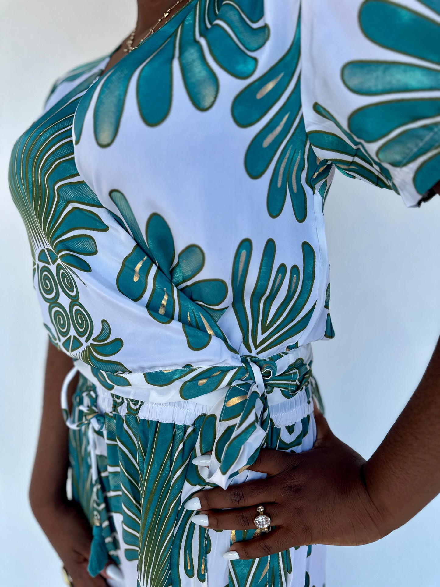 💙 Top Laguna imprimé bleu – Féminin & bohème chic