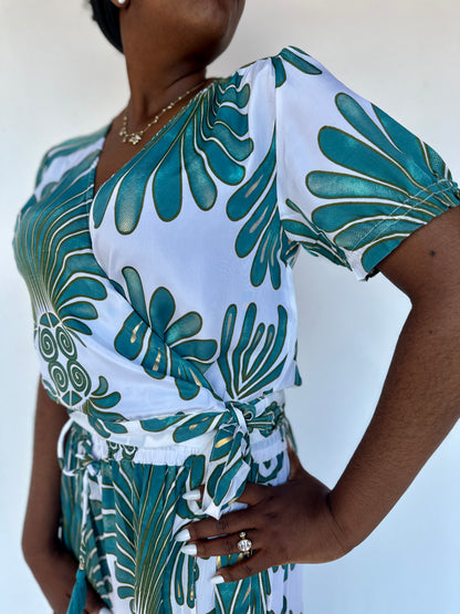 💙 Top Laguna imprimé bleu – Féminin & bohème chic