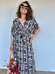 🤎 Robe Azéline géométrique – Bohème & élégante