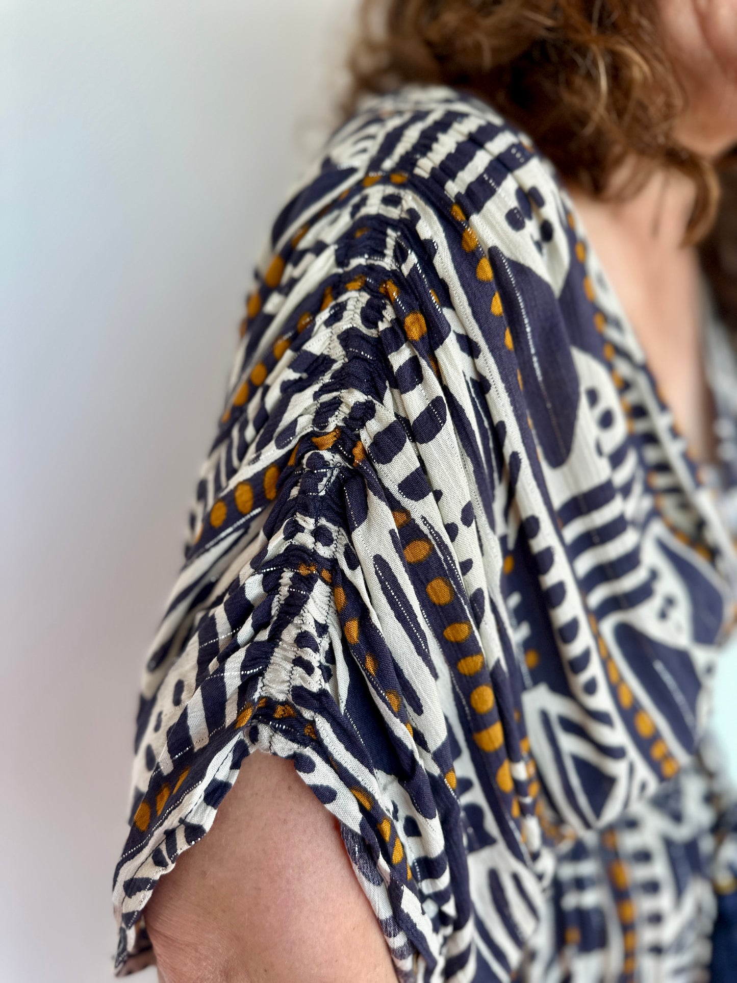 🤎 Robe Azéline géométrique – Bohème & élégante