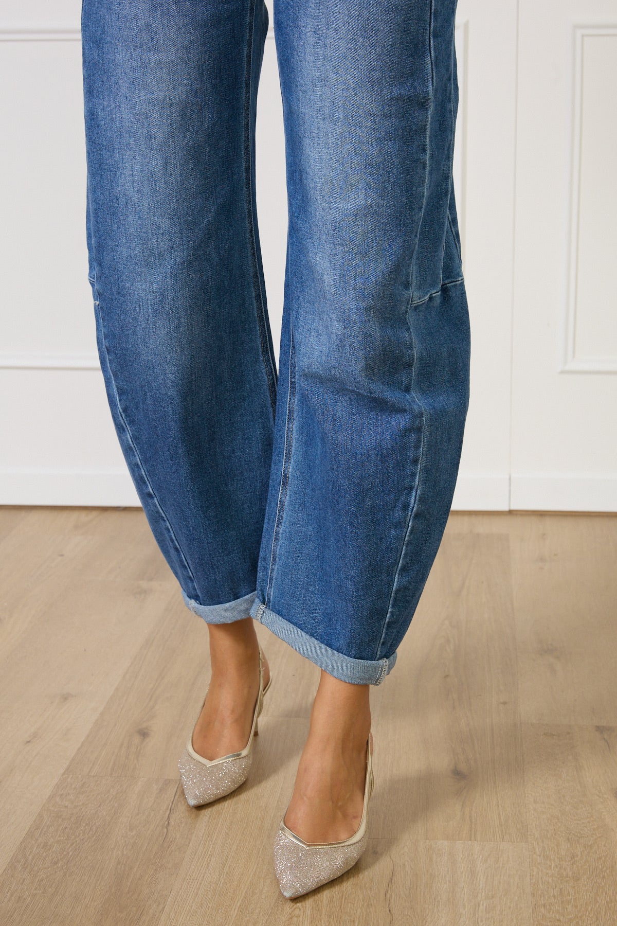 jean ballon barrel baggy bleu 36/42 mode coupe tendance femme sarah john banditas from marseille pau tarbes lourdes oloron saint marie
