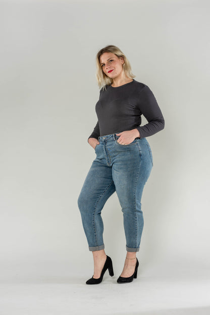 jean coupe mom poche fermeture eclair nina carter souillac