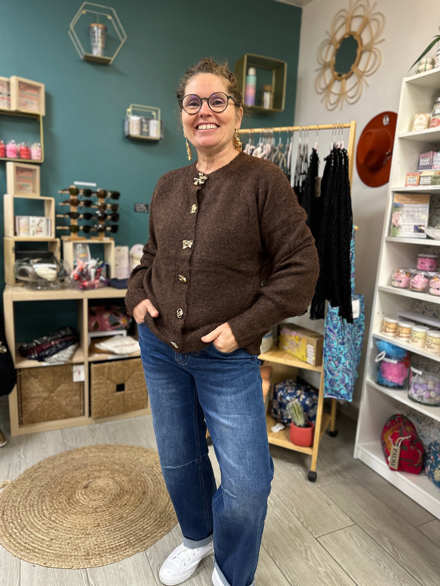 Pantalon en jean foncé grande taille du 38 au 44 - Abana 64250