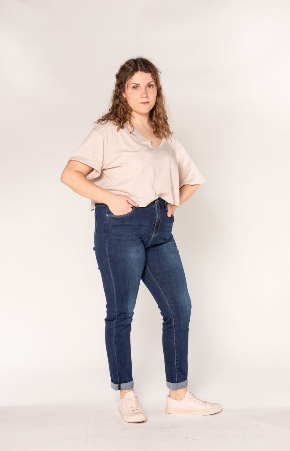 Jean mom bleu grande taille coupe mom – Abana Boutique Ustaritz