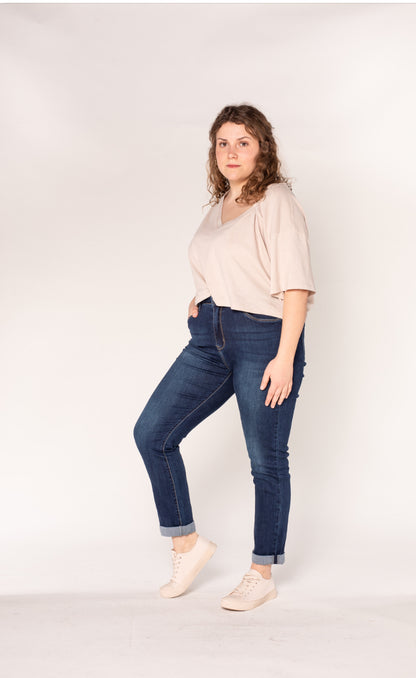 Look casual avec jean mom grande taille et revers – Abana Boutique Ustaritz 64480