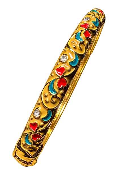 Bracelet jonc émaillé coloré - Bijou tendance femme