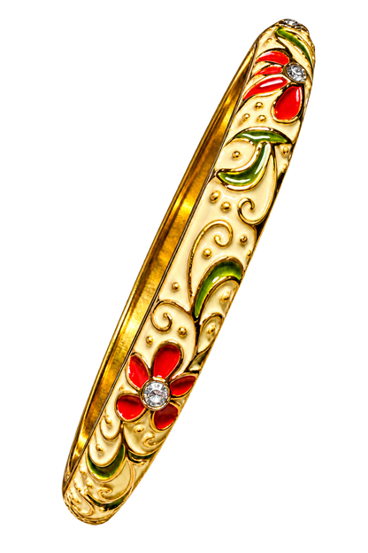 Bracelet jonc émaillé coloré - Bijou tendance femme