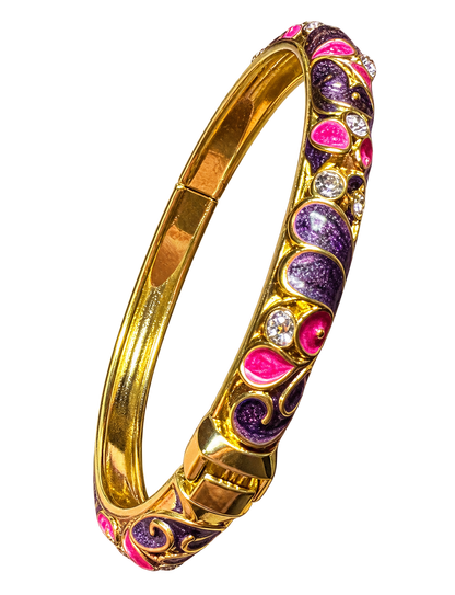Bracelet jonc émaillé coloré - Bijou tendance femme