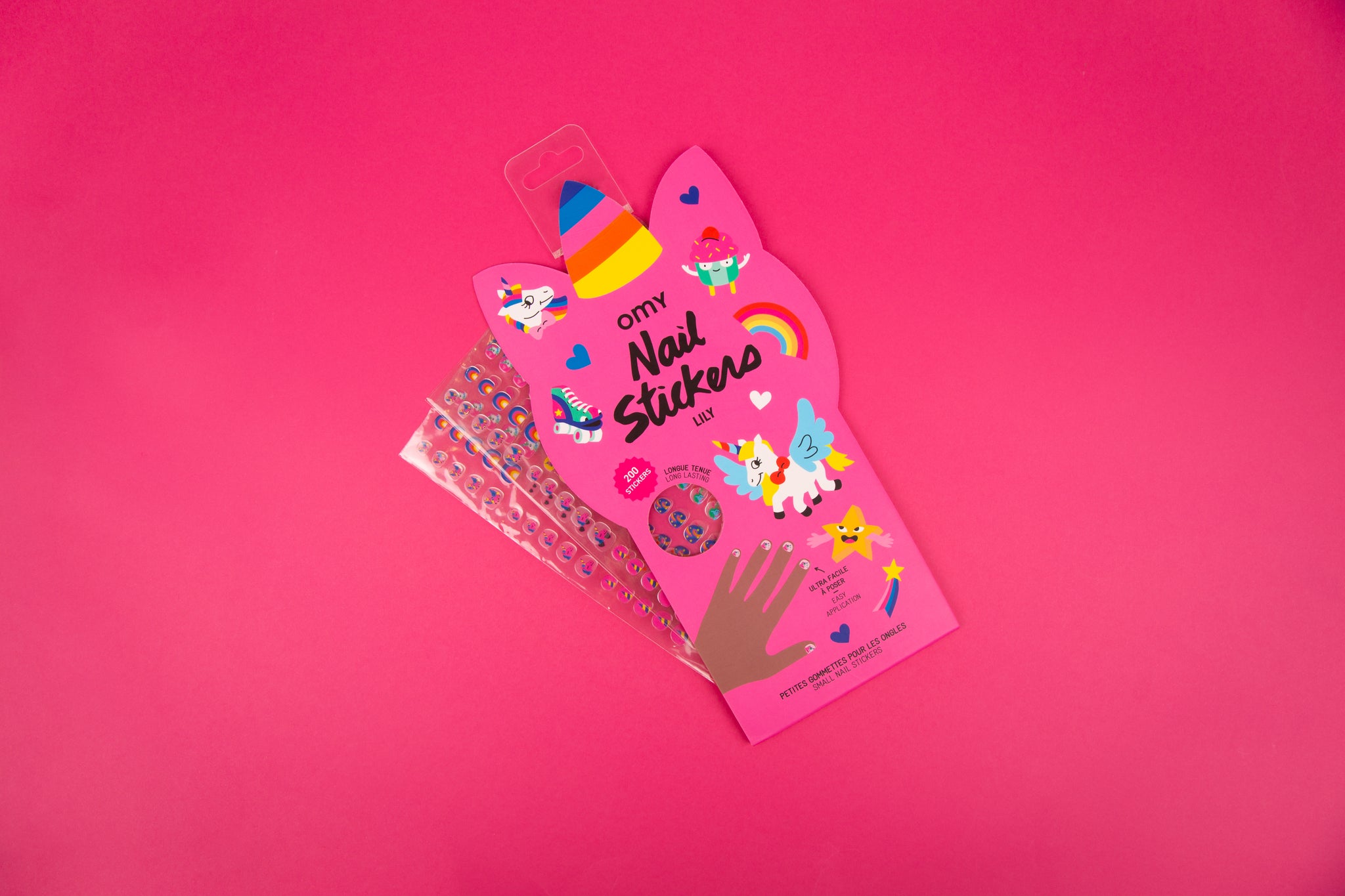stickers ongles enfant omy lily licorne arc en ciel nantes