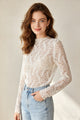 Top Paula – En dentelle noir & blanc femme
