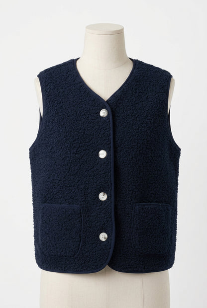 💙Gilet Marine – Sans manches bleu marine