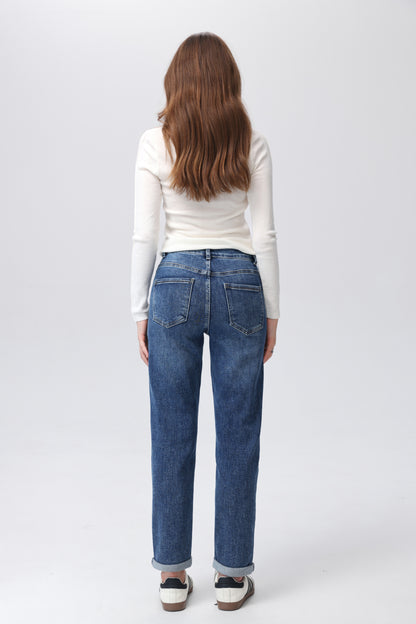👖Jean mom Lorena – Stretch bleu femme