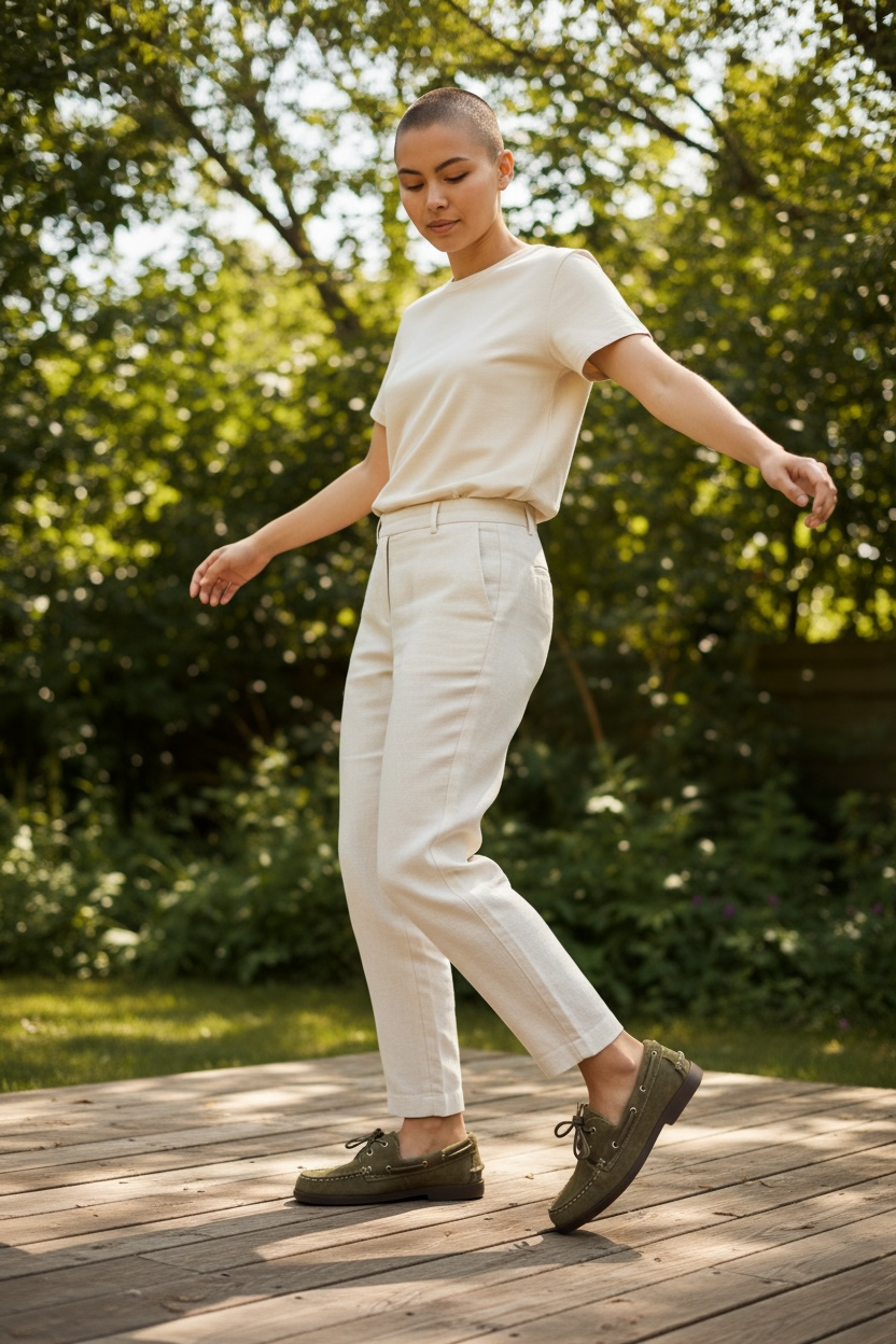 mocassins tendance porte sur femme kaki avec lacet pompons findlays paris johanna paris chartres