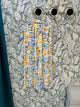 Pantalon imprimé rétro décliné en beige, vert et bleu – mode été Abana Boutique Ustaritz Pays Basque 64480