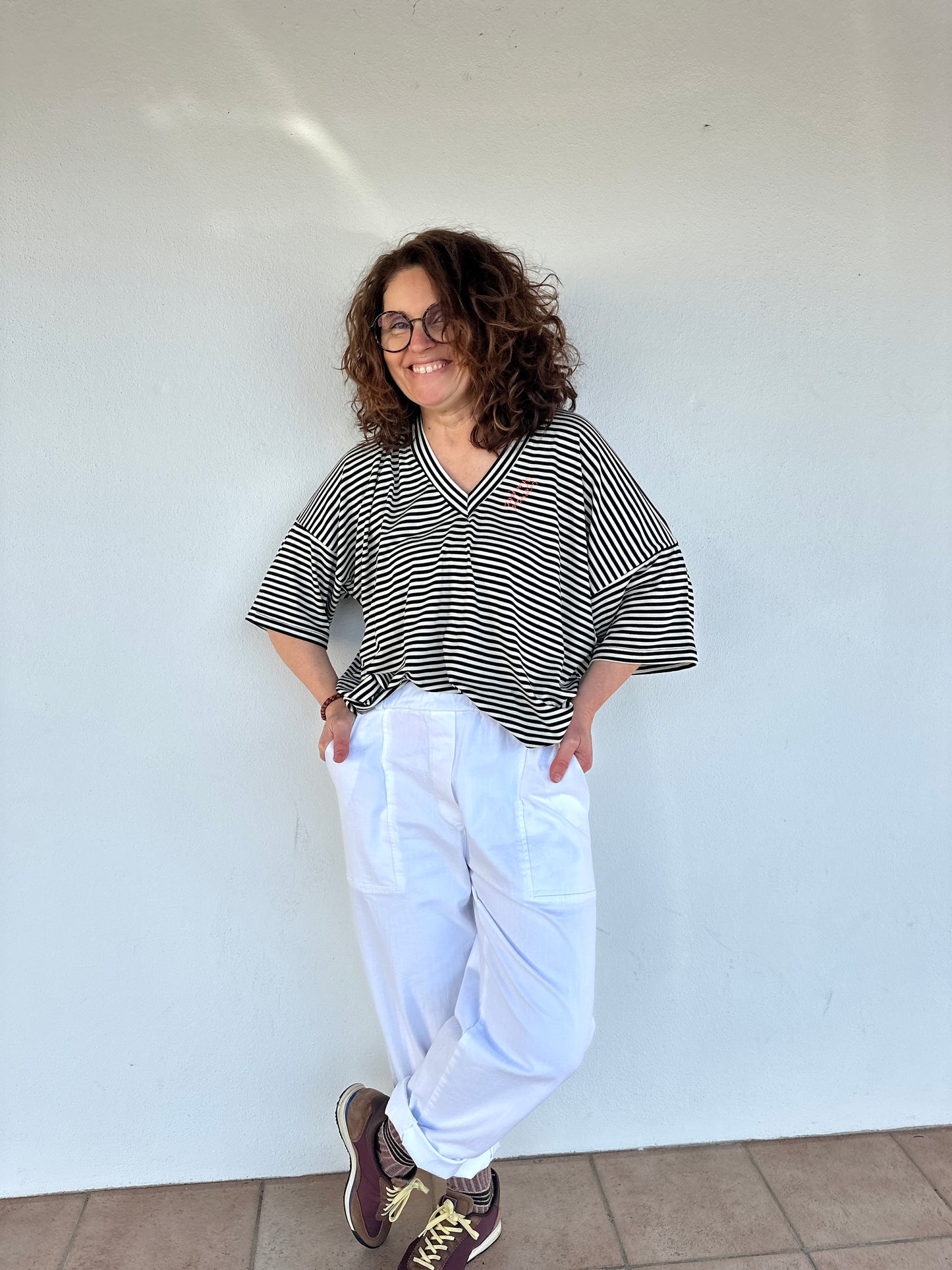 pantalon blanc tanaro banditas  coton confortable femme toulon