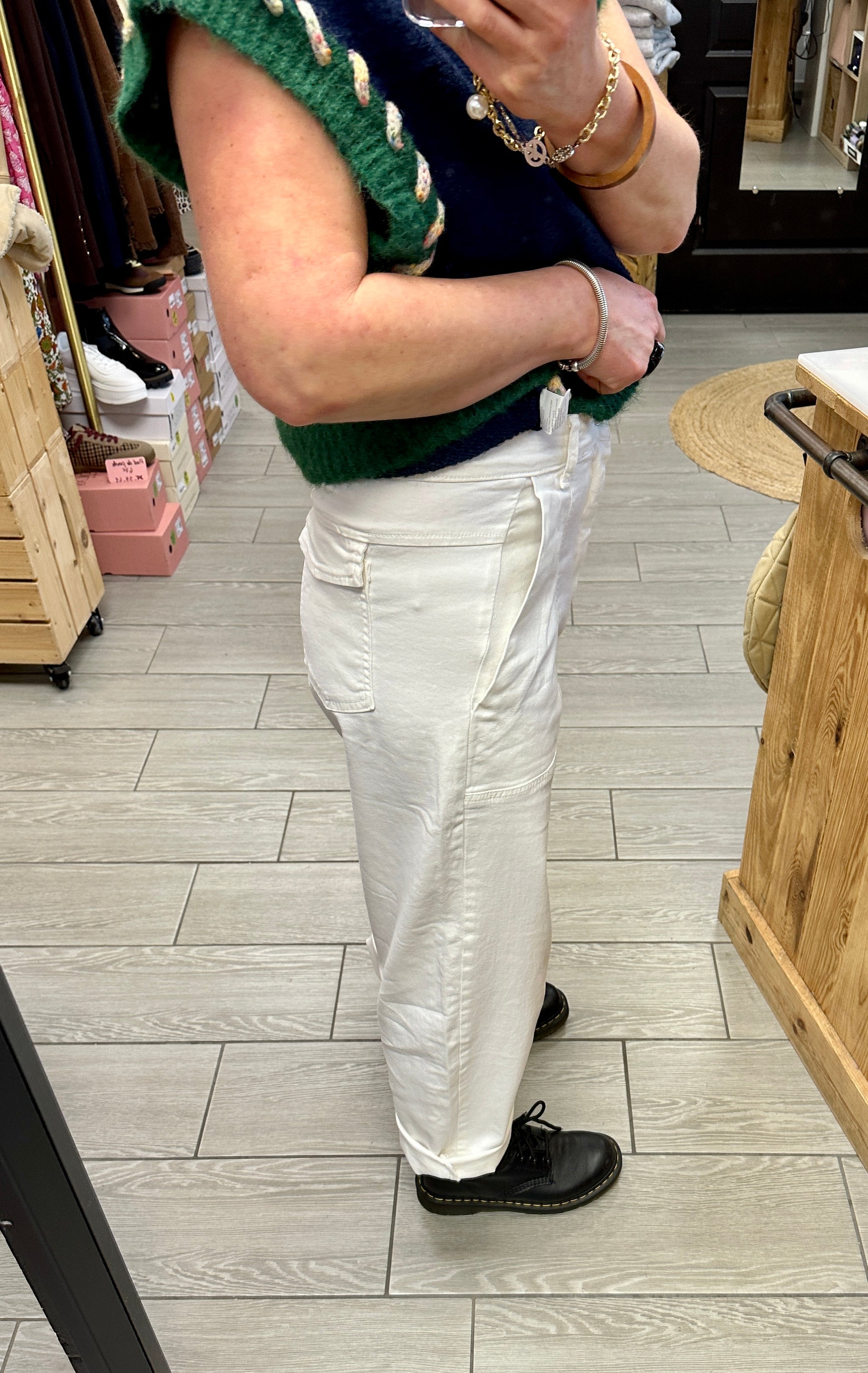 pantalon blanc casse maelle femme nice