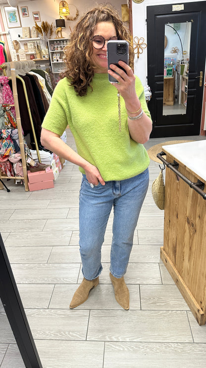 pull vert maille douce majolica by one in april toulouse