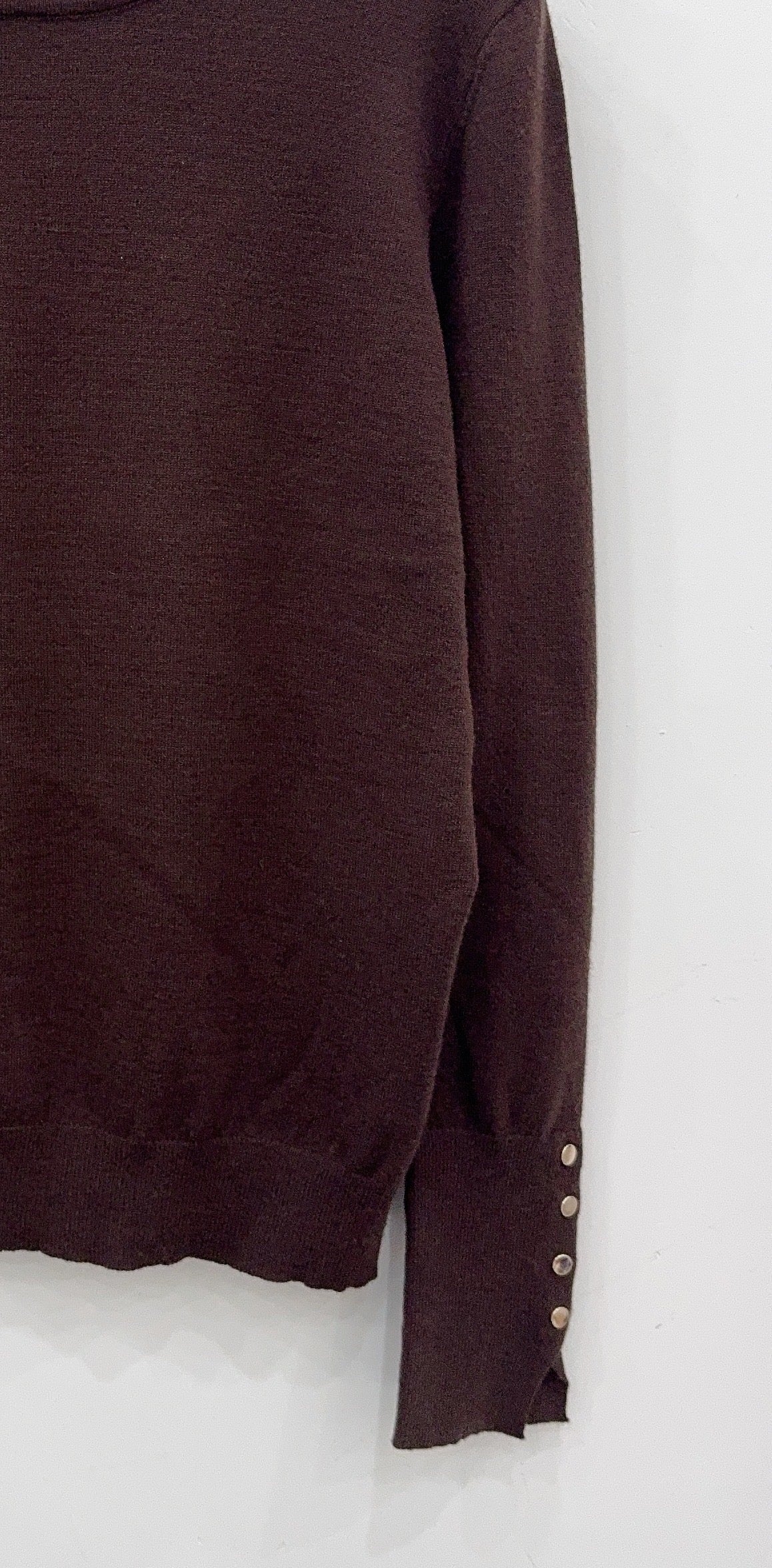 Pull marron femme coupe classique manches longues - Abana 64310