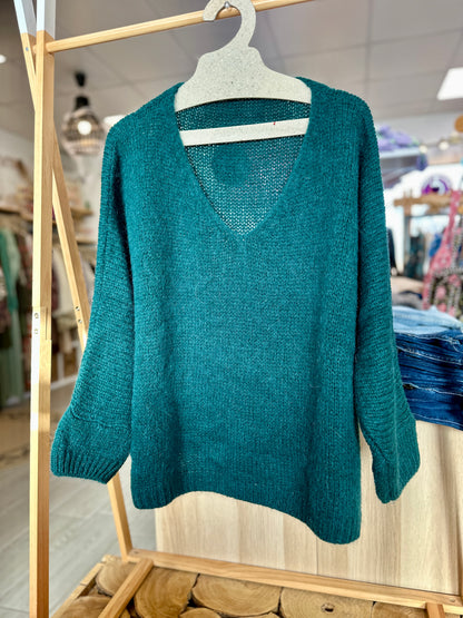 Détail texture du pull Anémone taille unique 36 à 46 - Abana 64990